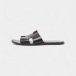 Hermes Black Leather Izmir Sandals 43 EU