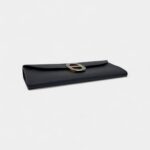 Hermes Black Leather Maillon To-Go Wallet