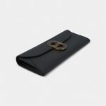 HERMÈS Maillon To Go wallet Black Epsom Enamel hardware