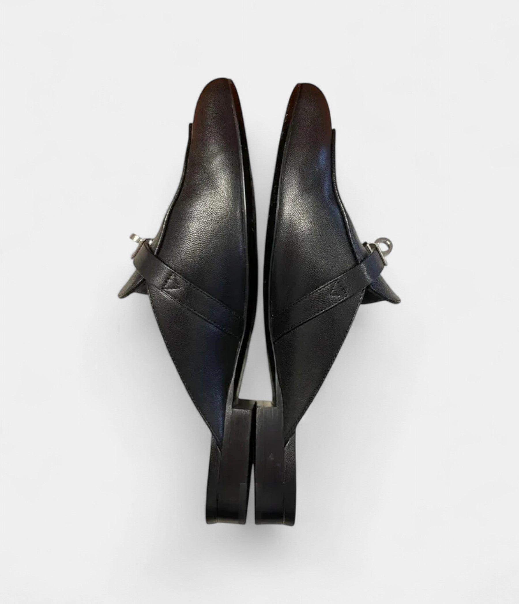 HermesBlackLeatherOzMuleswithPalladiumHardware_4_77efcb07-0004-47f0-acbd-03a654231512.jpg Hermès Black Leather Oz Mules with Palladium Hardware