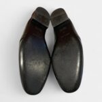 Hermès Black Leather Oz Mules with Palladium Hardware
