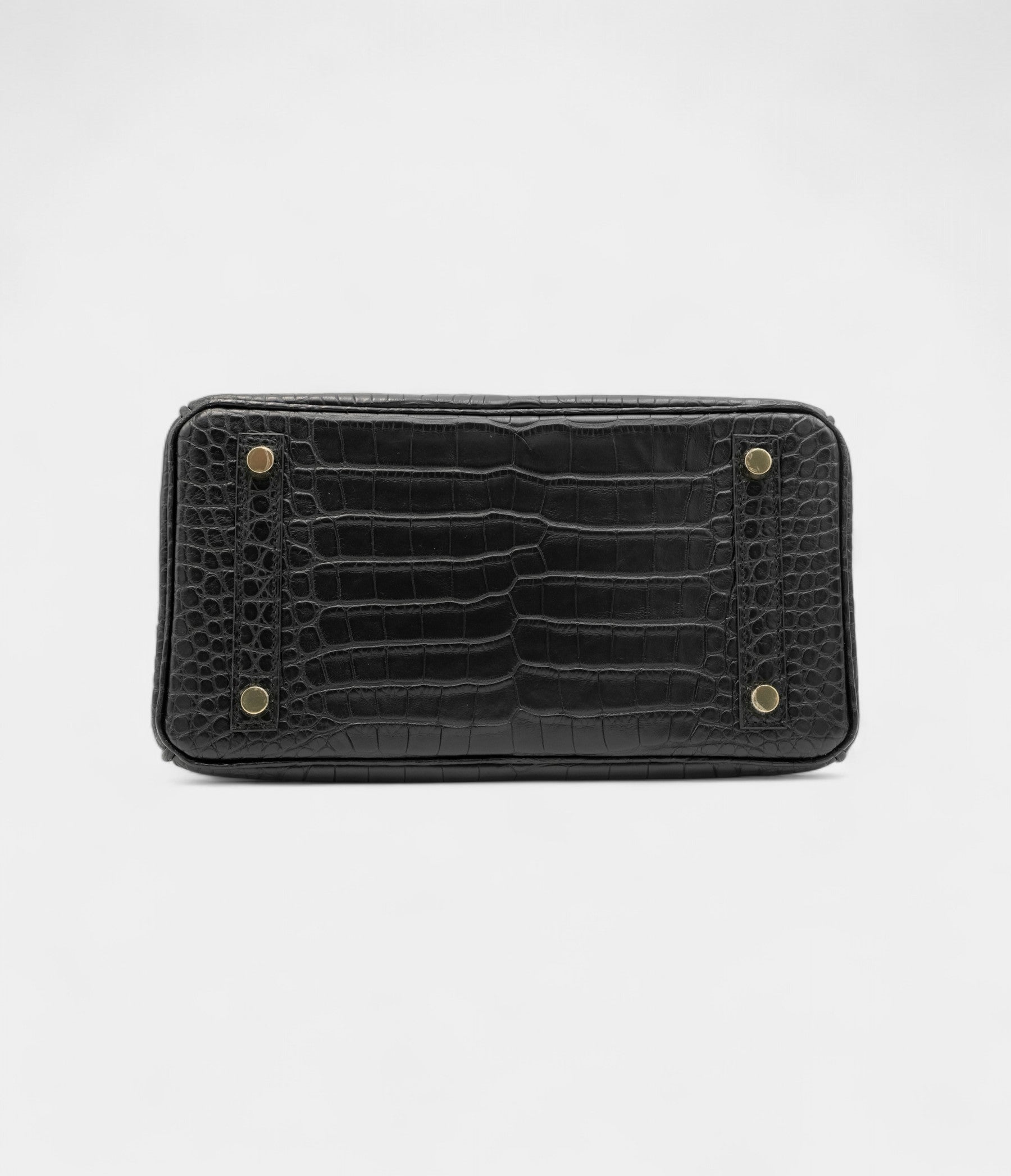 Hermès Black Matte Alligator Birkin 25 Gold Hardware