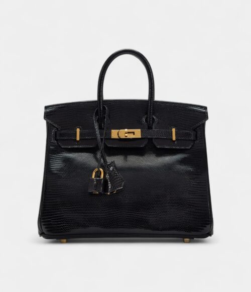 Hermès Black Niloticus Lizard Birkin 25 Gold Hardware