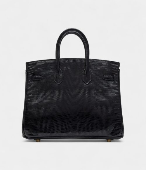 Hermès Black Niloticus Lizard Birkin 25 Gold Hardware