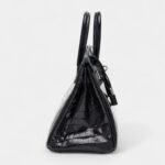Hermès Black Shiny Niloticus Crocodile Birkin 25 Palladium Hardware