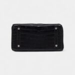 Hermès Black Shiny Niloticus Crocodile Birkin 25 Palladium Hardware