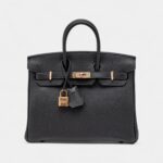 Hermès Black Togo Birkin 25 Rose Gold Hardware
