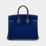 Hermès Bleu Saphir Tuffetage and Caban Swift Birkin 25 Gold Hardware