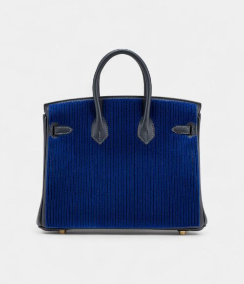 Hermès Bleu Saphir Tuffetage and Caban Swift Birkin 25 Gold Hardware