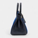 Hermès Bleu Saphir Tuffetage and Caban Swift Birkin 25 Gold Hardware