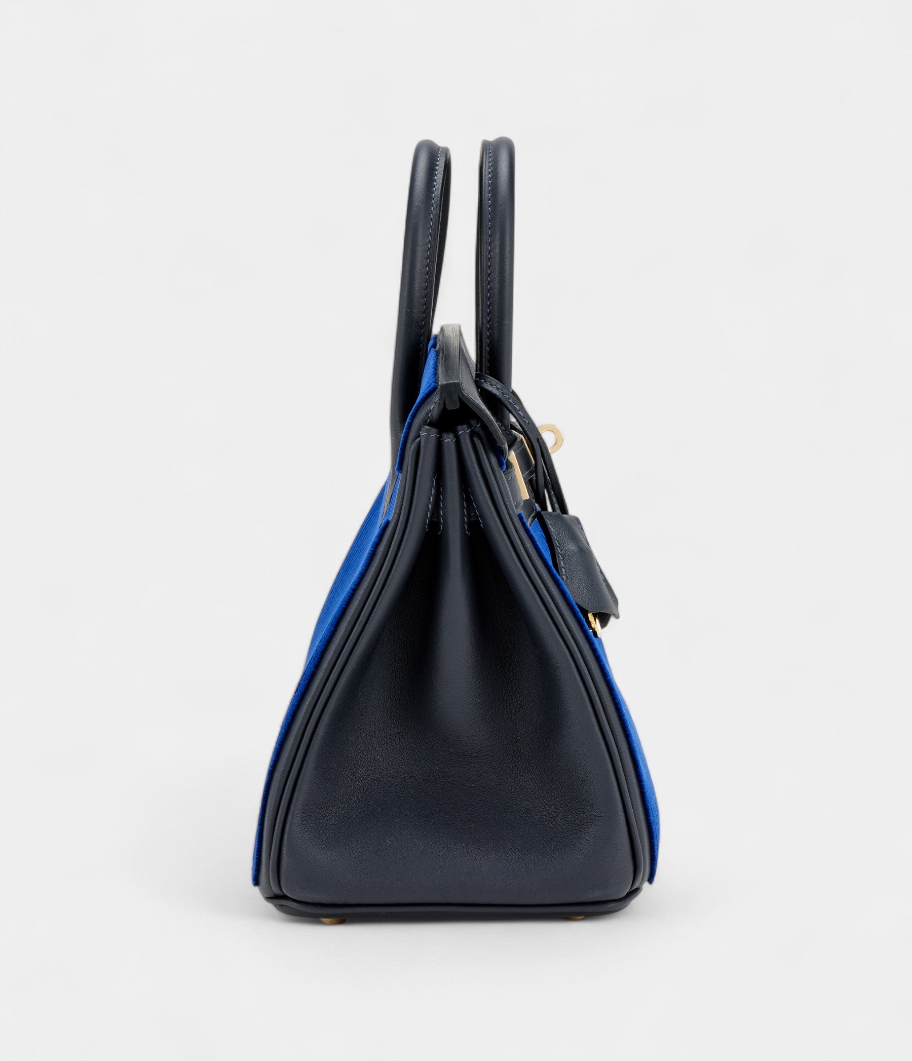 Hermès Bleu Saphir Tuffetage and Caban Swift Birkin 25 Gold Hardware