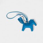 Hermès Bleu Zanzibar Grigri Horse Rodeo Bag Charm PM