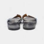 Hermes Blue Leather Izmir Flat Sandals 42 EU