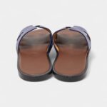 Hermes Blue Leather Izmir Flat Sandals 42 EU