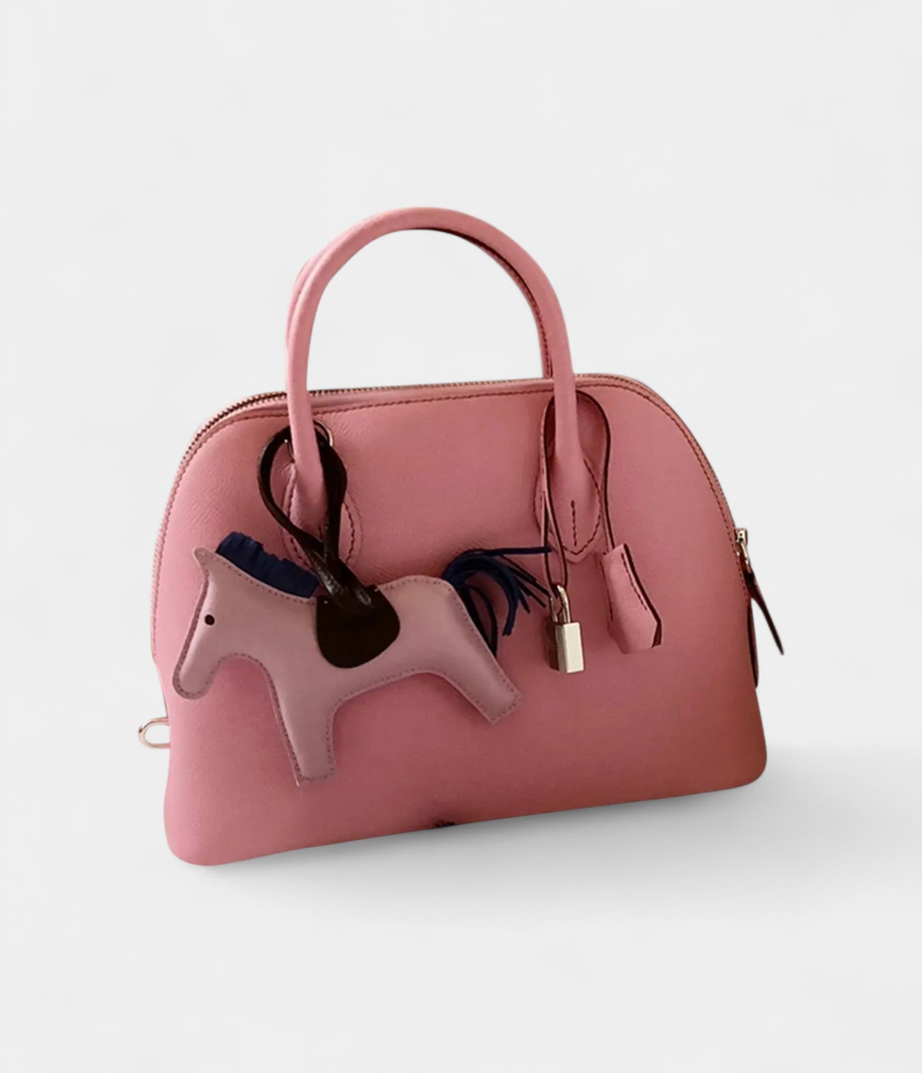 Hermès Bolide 1923 25 Bag in Pink Leather with Rodeo Charm – Handmade Limited Edition