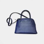 Hermès Bolide 1923 25 Bleu Saphir Epsom Leather with Palladium Hardware
