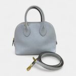 Hermès Bolide 1923 Mini Bag in Light Blue Clemence Leather – Handmade Crossbody Handbag