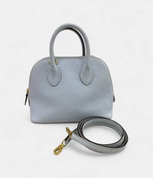 Hermès Bolide 1923 Mini Bag in Light Blue Clemence Leather – Handmade Crossbody Handbag