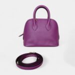 Hermès Bolide 1923 Mini Bag in Purple Clemence Leather – Handmade Crossbody Handbag