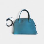 Hermès Bolide 27 Blue Leather Bag with Removable Strap