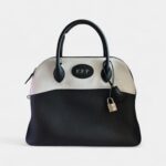 Hermès Bolide 31 Bag in Black & White Leather – Handmade Bicolor Bag with Monogram