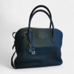 Hermès Bolide 31 Bag in Navy Blue Clemence Leather – Handmade Everyday Handbag