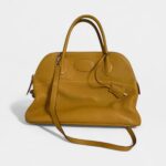 Hermès Bolide 35 Bag in Mustard Clemence Leather – Handmade Shoulder Handbag