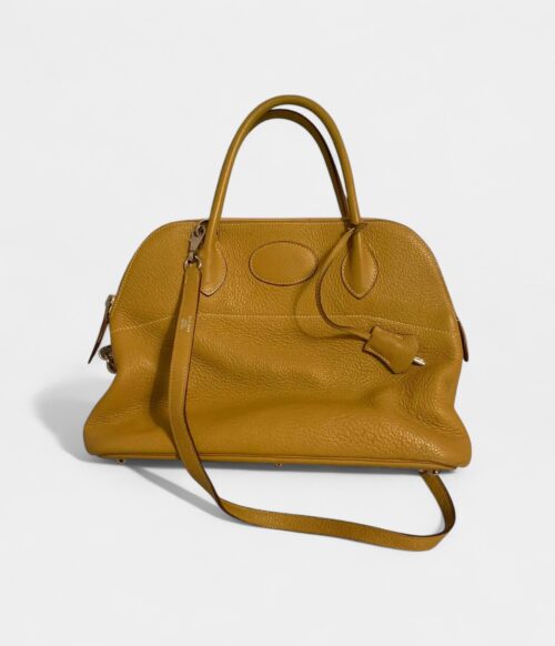 Hermès Bolide 35 Bag in Mustard Clemence Leather – Handmade Shoulder Handbag