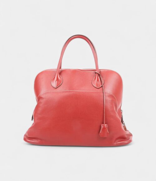 Hermès Bolide 40 Travel Bag in Red Leather – Handmade Luxury Weekender
