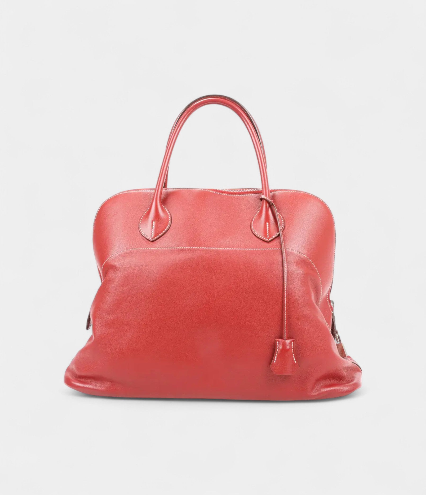 Hermès Bolide 40 Travel Bag in Red Leather – Handmade Luxury Weekender