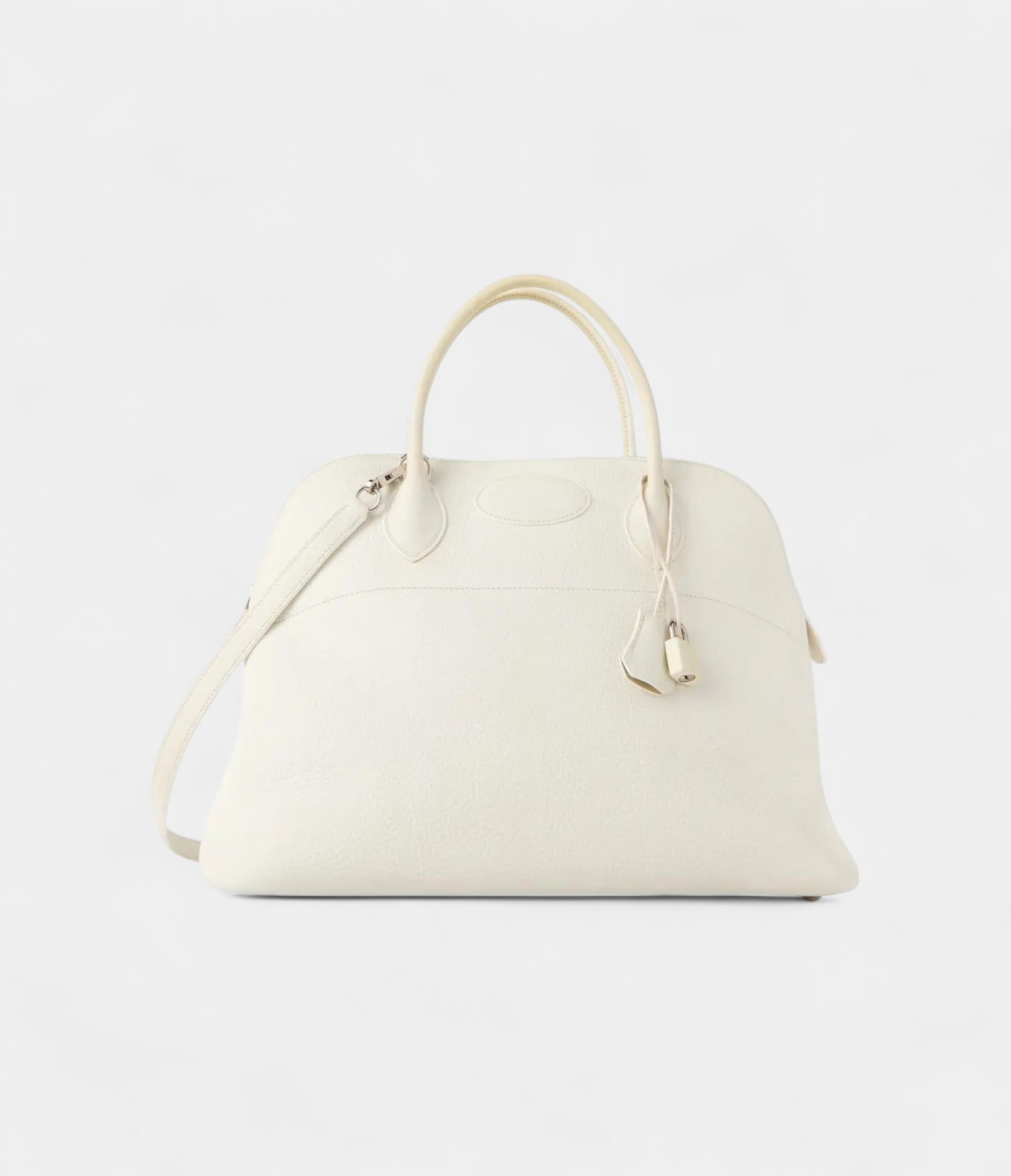 Hermès Bolide 25 Bag in White Leather – Handmade Travel Handbag