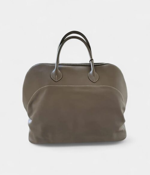 Hermès Bolide 31 Travel Bag in Grey Leather – Handmade Weekender Bag
