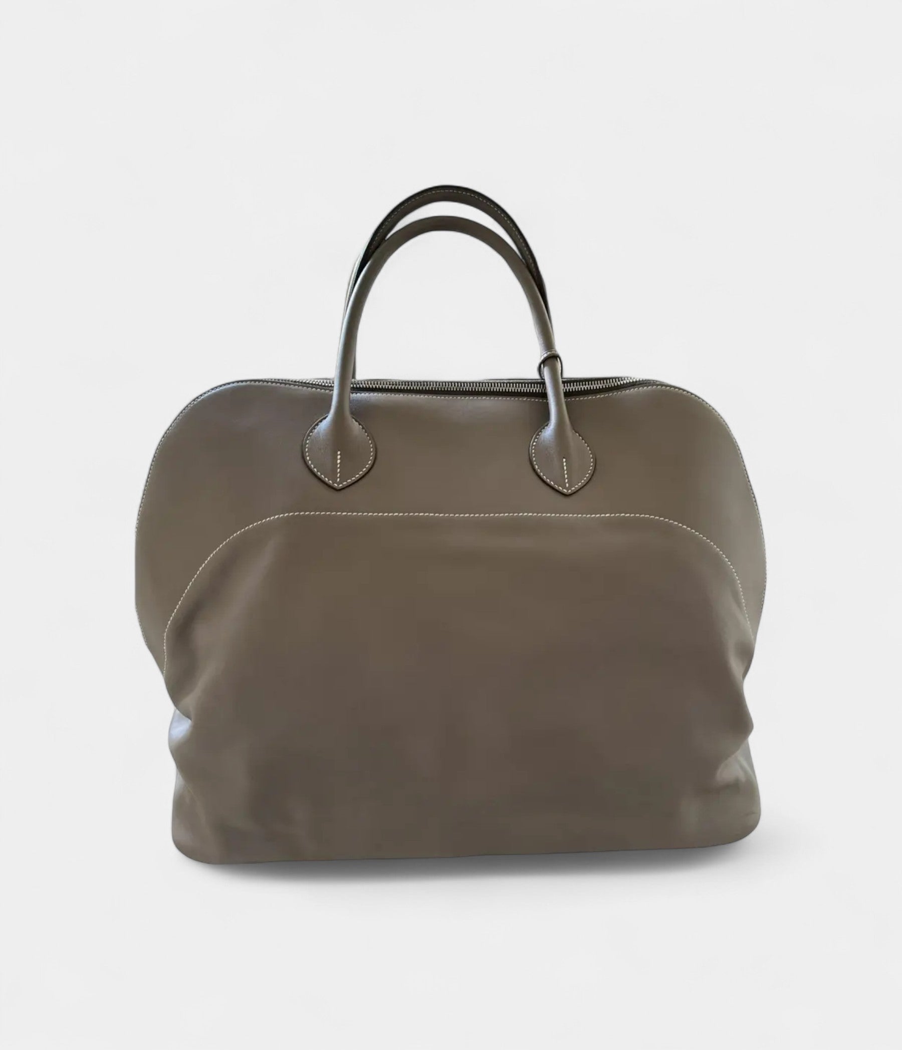 Hermès Bolide 31 Travel Bag in Grey Leather – Handmade Weekender Bag