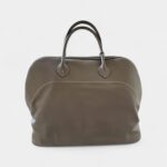 Hermès Bolide Handmade Handbag in Grey Leather