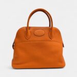 Hermès Bolide Handmade Handbag in Orange Leather