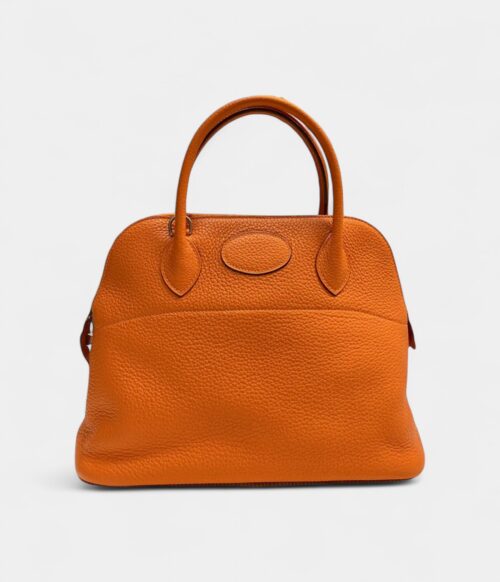 Hermès Bolide Handmade Handbag in Orange Leather