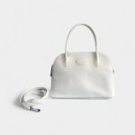 Hermès Bolide Handmade Handbag in White Leather