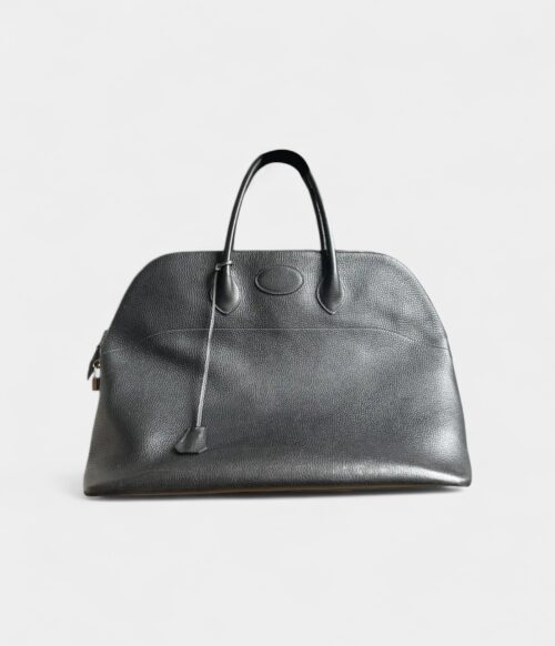 Hermès Bolide Handmade Travel Bag in Black Leather