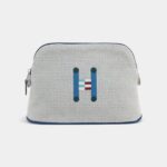 Hermès Bolide MM Pouch in Embroidered Canvas – Handmade Toiletry Bag with H Motif