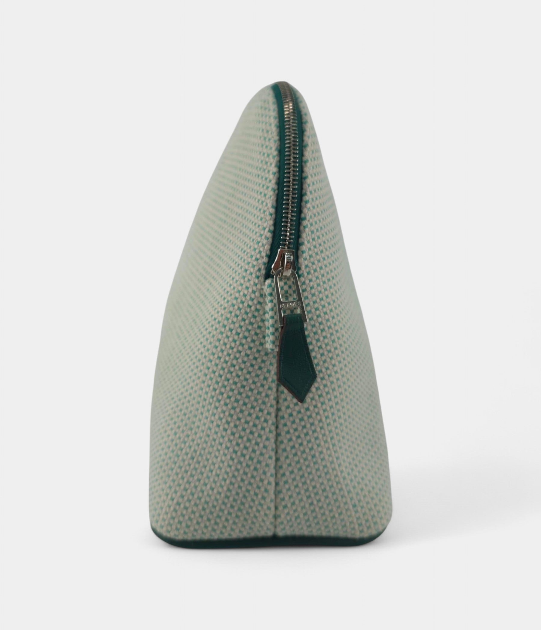 Hermès Bolide Medium Travel Case in Cloud & Mint Cotton