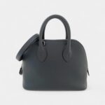 Hermès Bolide Mini Bag in Graphite Grey Leather – Handmade Crossbody Elegance