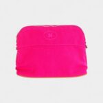 Hermès Bolide Mini Travel Case in Fuchsia Cotton Canvas