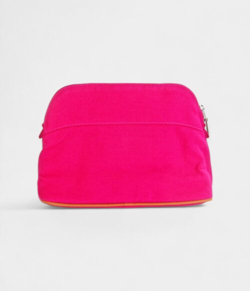 Hermès Bolide Mini Travel Case in Fuchsia Cotton Canvas