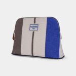 Hermès Bolide Mini Travel Case in Rocabar Stripes Azur and Etoupe