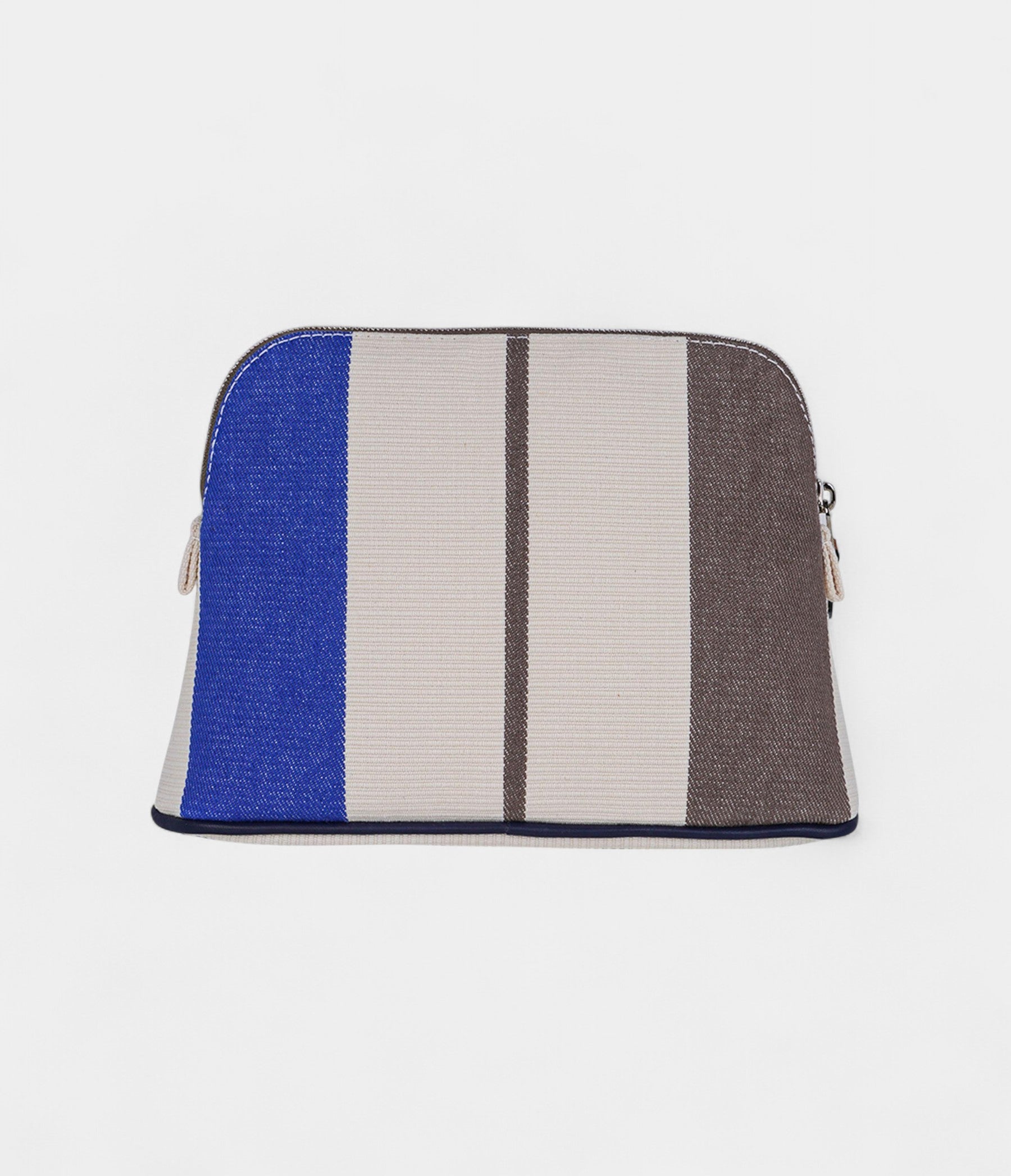 HermesBolideMiniTravelCaseinRocabarStripesAzurandEtoupe_2.jpg Hermès Bolide Mini Travel Case in Rocabar Stripes Azur and Etoupe