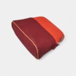 Hermès Bolide Small Travel Case in Orange Cotton Canvas with Red Accents
