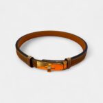 Hermès Brown Kelly Leather Belt Classic Elegance with Iconic Detail