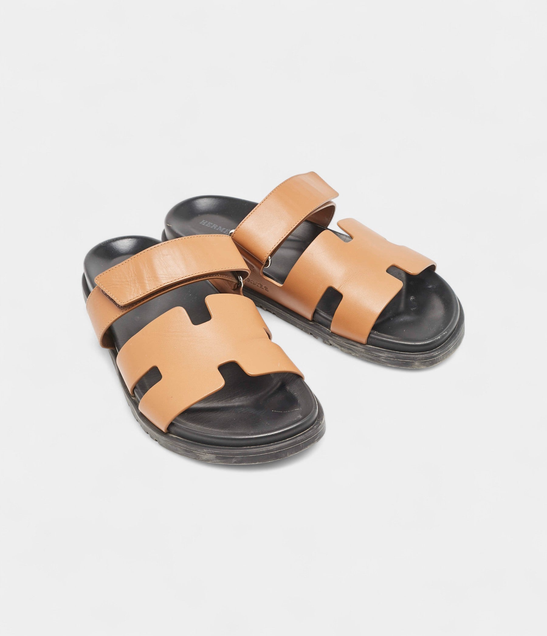 HermesBrownLeatherChypreSandals42EU_3.jpg Hermes Brown Leather Chypre Sandals 42 EU