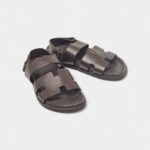 Hermes Brown Leather Takara Slide Slingback Sandals 43 EU
