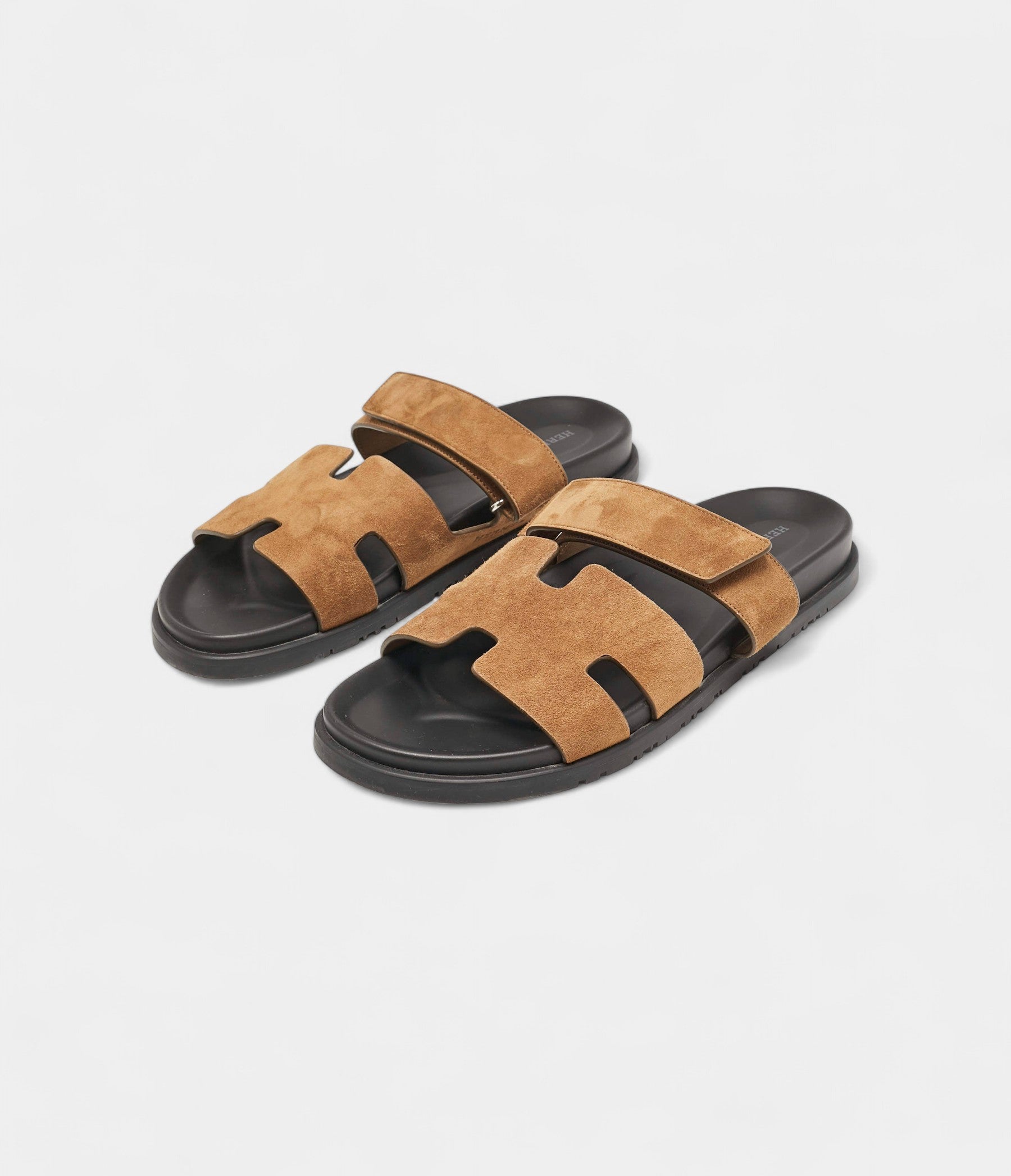 Hermes Brown Suede Chypre Sandals 45.5 EU